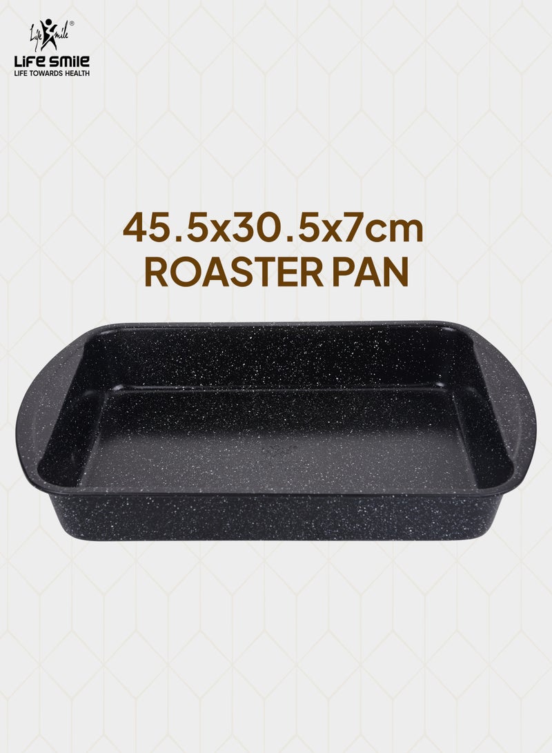 Life Smile Non-Stick Carbon Steel Cookie Pan with Granite Coating – Oven Safe Baking Tray - Image 1